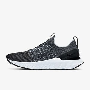 Nike Black and White Knit Slip-On Shoes